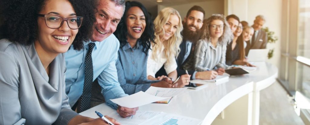 Photo of employees at work